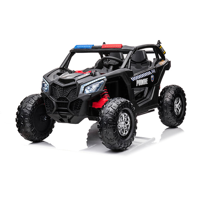 UTV della polizia cavalcabile per bambini 12V 2WD con assorbimento degli urti sulle quattro ruote