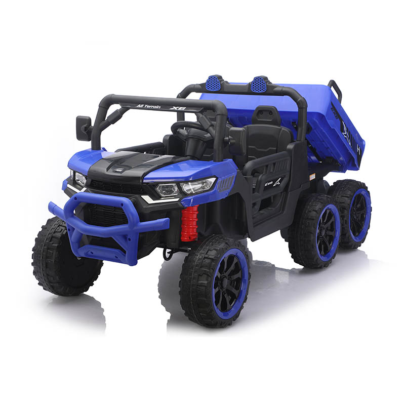 Auto elettrica per bambini a 2 posti 12V 4WD con benna posteriore