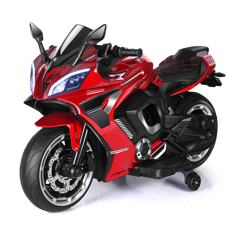 Motocicletta elettrica per bambini a doppia trazione 12V con avviamento a chiave