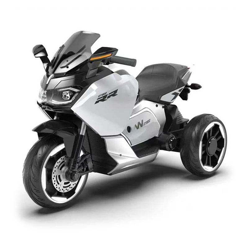 Motocicletta a 3 ruote per bambini a doppio motore 12V con lettore MP3 e Bluetooth