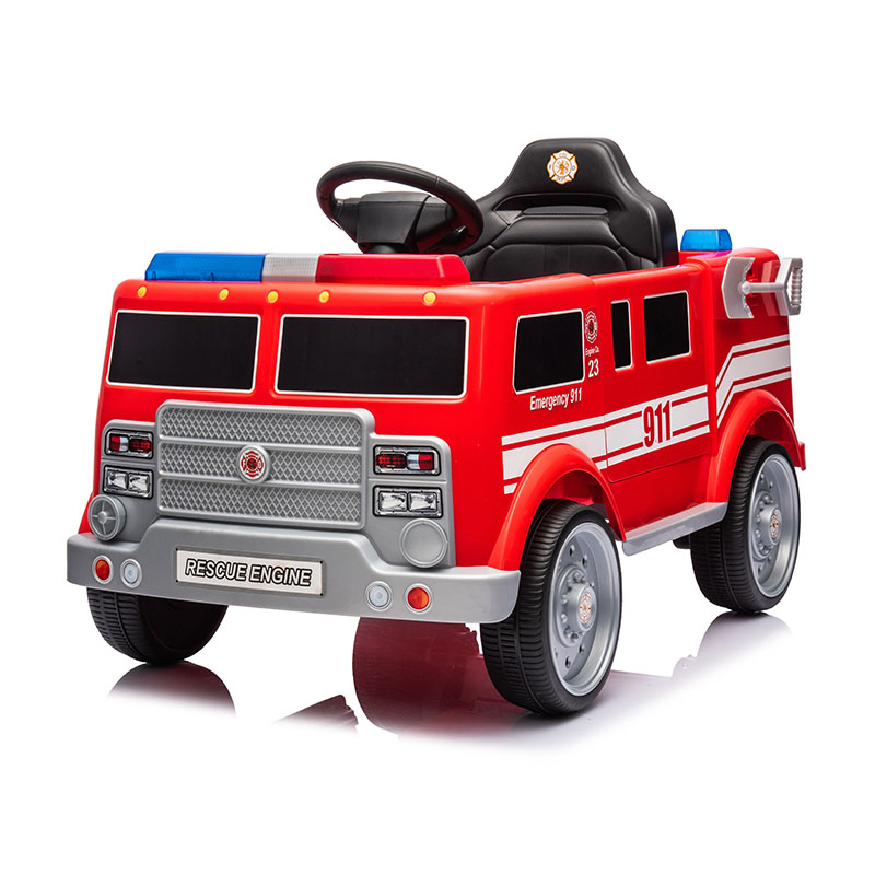 Autopompa elettrica da 12 V per bambini con luci della polizia anteriori e posteriori