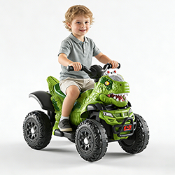Auto elettrica per bambini ATV con dinosauro da 6 V
