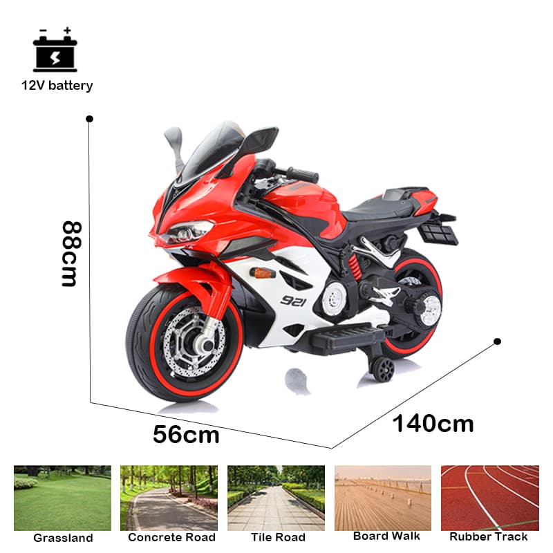 Motocicletta per bambini con luci a LED