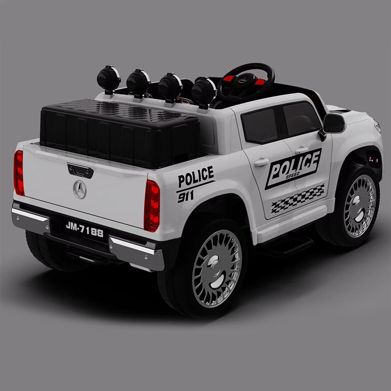 12V Four-Wheel Drive Police Ride-On Vehicle with Rear Dump Bed
