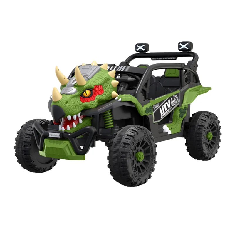 Auto elettrica per bambini 12V Giro sull'auto dei dinosauri UTV